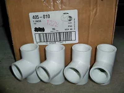 Lot Of 4 -- LASCO -- 1  PVC Threaded Tee -- 405-010 -- SCH 40 • $15.99