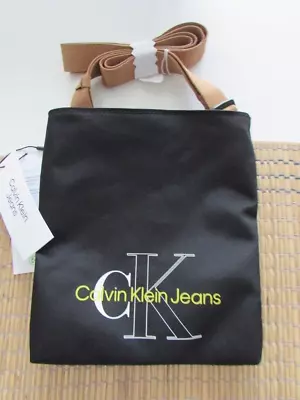 Ladies Black CALVIN KLEIN Nylon Cross Body Bag ~ BNWT • £13.99