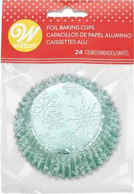 Foil Snowflake 24 Ct  Baking Cups Cupcake Liners Wilton • $3.89