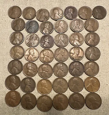 1909 - 1933 P D S 44 Lincoln Penny Cents Circulated Some Tough D & S Dates Set. • $23.50