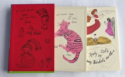 £150 • Buy Rare Andy Warhol 25 Cats Name Sam + Holy Cats 1988 UK 2 Book Set In Slipcase