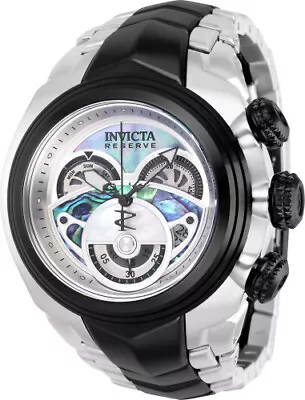 Invicta Reserve Elite Obsidian Black And Silver 54mm Abalone Watch • $267