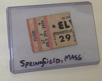 ELVIS ORIGINAL CONCERT TICKET STUB / Springfield Mass July 1976 • $213.64