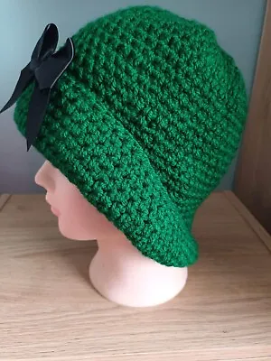 £4.50 • Buy Ladies Crochet Hat.  1920s Homemade In Uk. One Size.