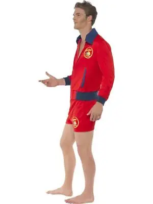 Mens 1990's Fancy Dress Costume 2 Piece Baywatch Lifeguard Medium • £49.99