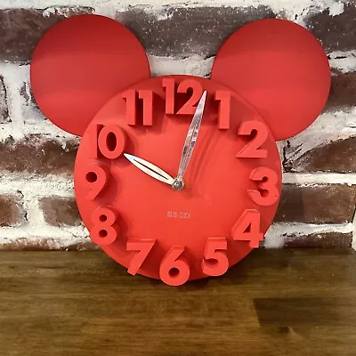 MEIDI CLOCK Modern Design Mickey Mouse Big Digit 3D Wall Clock Home Decor RED • $19.97