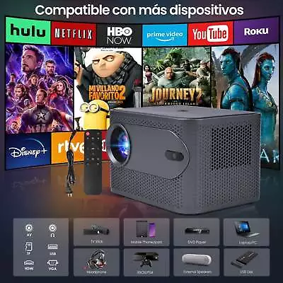 5G WiFi Projector TV Bluetooth With HDMI/USB/AV For Home Theater Movie • $88.99