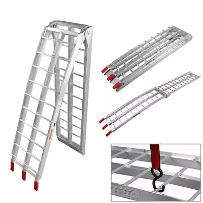 New Aluminum Foldable Loading Ramp ATV Quad UTV Wheeler Motorcycle 7.5 Ft • $69.29