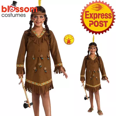 CK1836 Girls Native American Indian Child Book Week Book Week Wild West Costume • $28.35