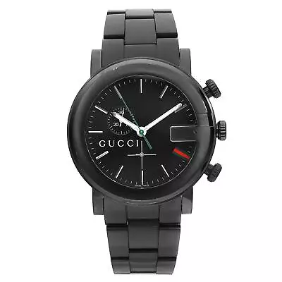 Gucci G-Chrono PVD Stainless Steel Black Dial Quartz Mens Watch YA101331 • $514.99