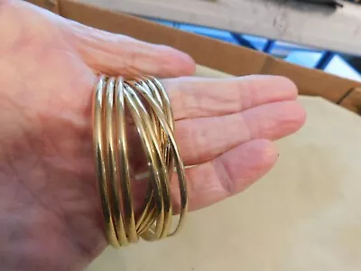 VTG Gold Tone 9 Bangle Bracelets Connected To Gether • $3