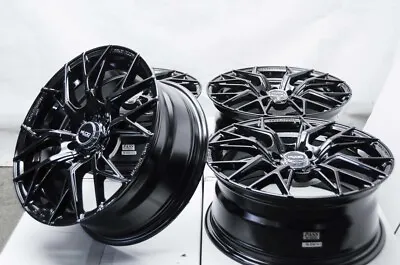 Kudo Racing Panic 15x6.5 4x100 4x114.3 Full Black Wheels Rims Mini Cooper Civic • $609