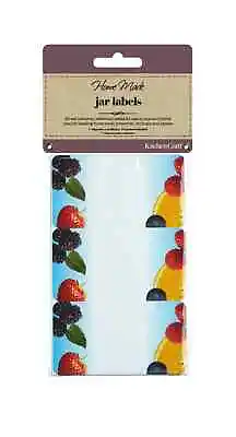 KITCHENCRAFT Pack 30 Self Adhesive Jam Jar/Bottle Labels/Stickers. Soft Fruit. • £3.75