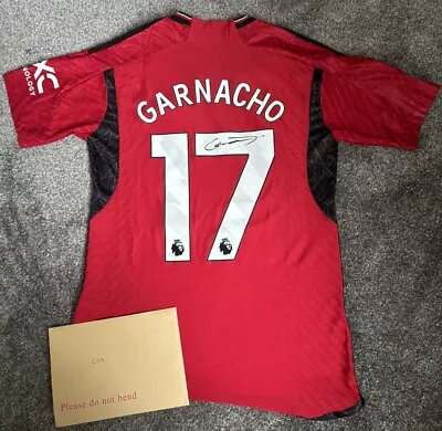 Alejandro Garnacho Hand Signed Manchester United 23/24 Football Shirt With COA • £250