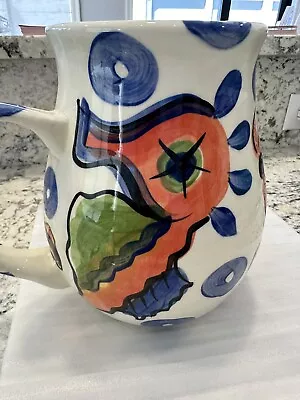 Vicki Carroll Large Pitcher-Splish Splash Pattern • $20