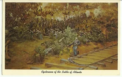 Cyclorama Of The Battle Of Atlanta GA Vintage Civil War Art RR Georgia Postcard • $2.99