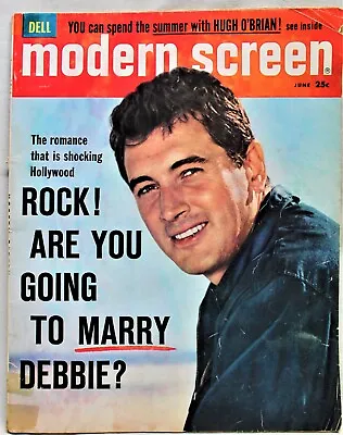 Modern Screen Magazine June 1959 Hollywood Celebrity News - Rock Hudson Cover • $7.49