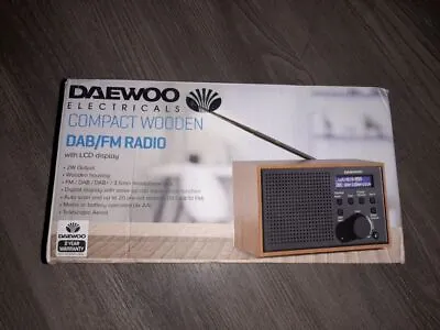 £9.99 • Buy Daewoo Compact Wooden Dab/fm Radio With Lcd Display