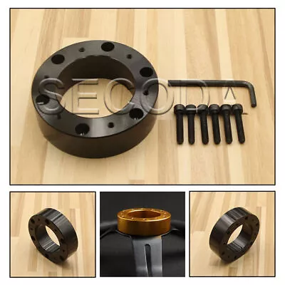 25mm Black Boss Kit Spacer Adapter Fit Universal OMP Aftermarket Steering Wheel • $30.85