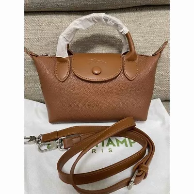 Longchamp Shoulder Bag Pliage Xs Mini Leather Brown • $183.68