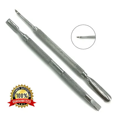 Spoon Cuticle Pusher Cleaner Trimmer Manicure Pedicure Nail Care Tools 2 Pc Set • $7.49