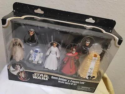 $12.99 • Buy Queen Amidala Princess Leia Deluxe Dress Up Figure Set - Star Wars Disney Parks