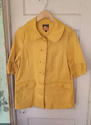 Forever 21 Marigold Yellow Short Sleeve Lightweight Jacket Size Small • $16.50