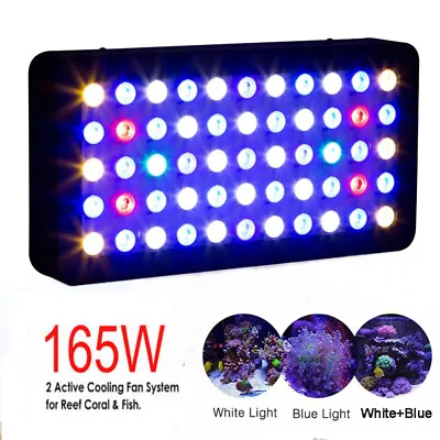 165W Dimmable Reef Marine LED Aquarium Lights Full Spectrum Fish Coral LPS Tank • $84.95