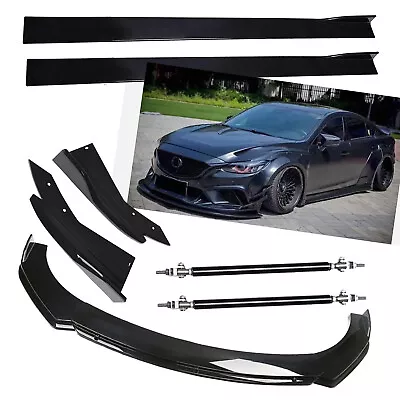 Front Bumper Lip Spoiler Diffuser For MAZDA 3 6 Side Skirt Splitter Body Kits • $99.99