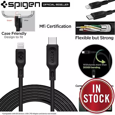 $29.99 • Buy Spigen DuraSync USB C To Lightning Charging Cable MFi Certified For IPhone IPad