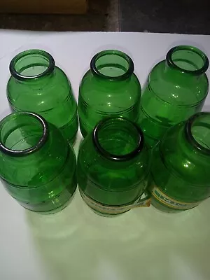 6pm Mickey's Wide Mouth Beer Bottles Green Glass Grenade Barrel Empty Vintage • $30