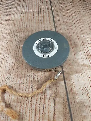 Vintage Lufkin White Steel Tape Measure 100 Foot • $15.99