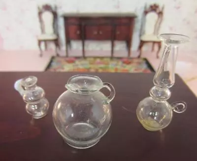 *Antique Oil Lamp Lantern Pitchers Blown Glass Lot Dollhouse Miniatures • $24.98