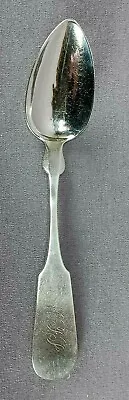 RH Bailey Woodstock VT Monogrammed MFY Coin Silver Spoon Circa 1830-1860 • $50