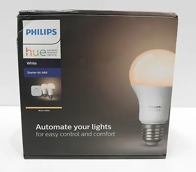 $103.99 • Buy Philips Hue White Starter Kit A60 | 2x Bulbs | Bridge 