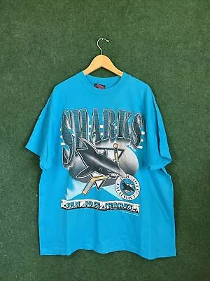 Vintage 1993 San Jose Sharks Shirt Sz XL Magic Johnson T’s Tag • $60