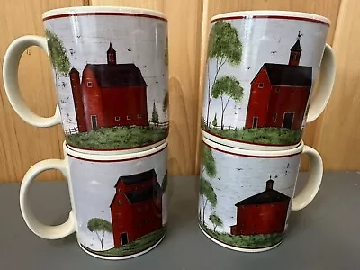 4 Vintage Warren Kimble “Barns” Mugs 1998 • $18