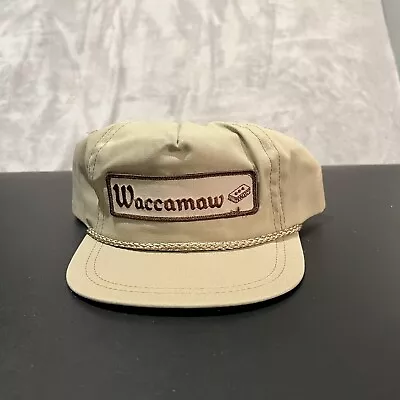 Vintage Waccamaw Hat Men's One Size Leather Strapback Golf Cap • $19.83