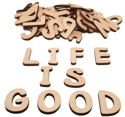 $11.64 • Buy 1 Inch Wooden Craft Letters And Numbers Natural Wood Alphabet Capital Letters