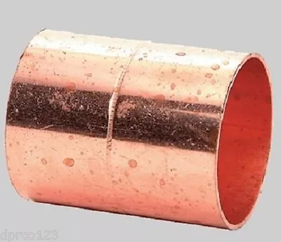 1-1/2  Copper Coupling (w/stops) Wrot Copper Pipe Connector Fits 1-5/8  Od Pipes • $3.99