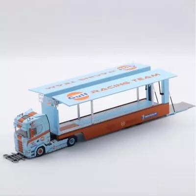 ZD 1:64 Scania S730 Gulf Enclosed Double Deck Truck Model Diecast Metal Car BN • $119.99