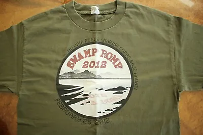 Usmc Us Marine Corps Athletic Pt Swamp Romp Short Sleeve O.d. Green T-shirt Md • $14.99