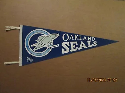 NHL Oakland Seals Vintage Defunct Circa 1960's Team Logo Hockey Pennant • $250