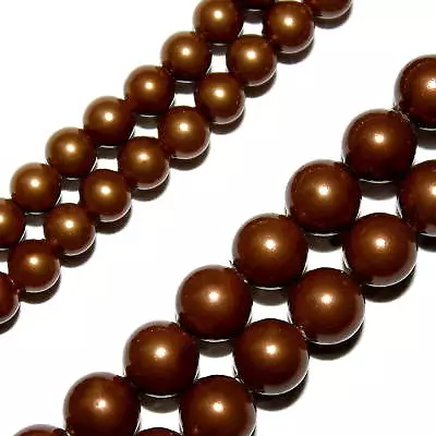 Magnetic Hematite Stone Jewelry Beads Pearlized Brown Bronze 6mm Bead Strand P11 • $10.99