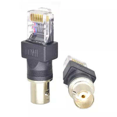 2pcs BNC Female To RJ45 Male Plug Adapter Coaxial Barrel Coupler RF Connector US • $7.90