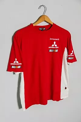 Ralli Art Motorsport Mitsubishi Motors Vintage 90s Rally Racing T-Shirt Men's M • $58.27