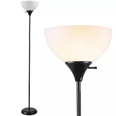 Standing Floor Lamp LED Torch Uplighting For Bedroom/Living Room Black • $26.64