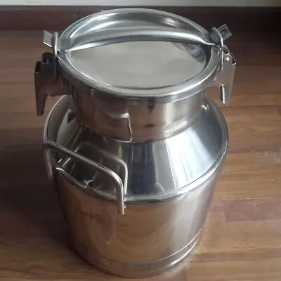AS Stainless Steel Milk Can Wine Pail Boiler Tote Jug Lid 5-50 L 1.3-13 Gallon • $174.72