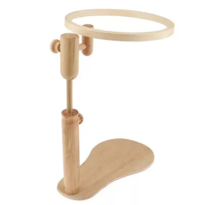 Cross Stitch Rack Desktop Embroidery Lap Stand Wood Holder Frame Hoop Adjustable • $33