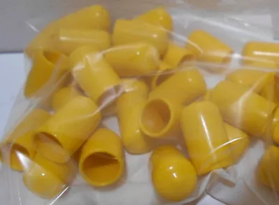 Lot Of 20  Yellow Vinyl Tubing / Bolt Cap Plugs 9/16  ID 1  Deep • $9.99